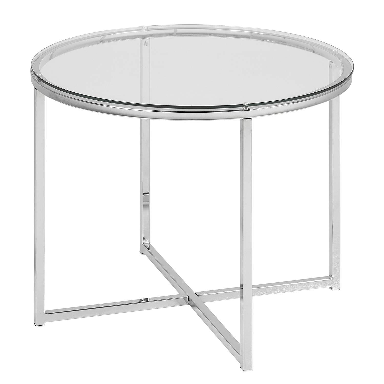 Beistelltisch Kilchis Glas / Metall Chrom 1