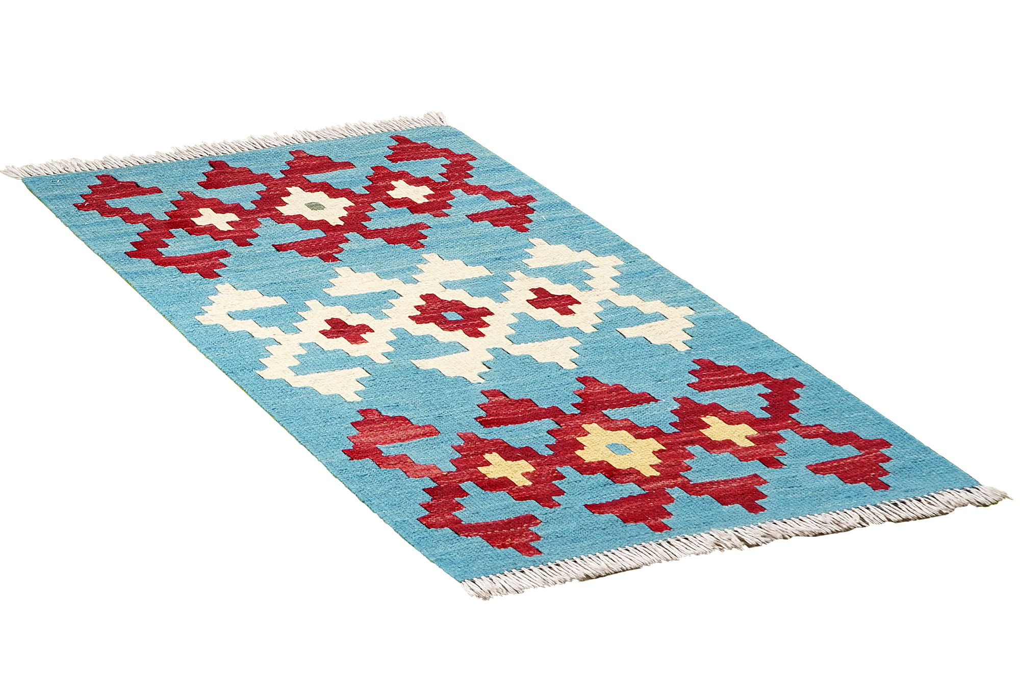 Kilim Gashgai Teppich Wolle Blau 2