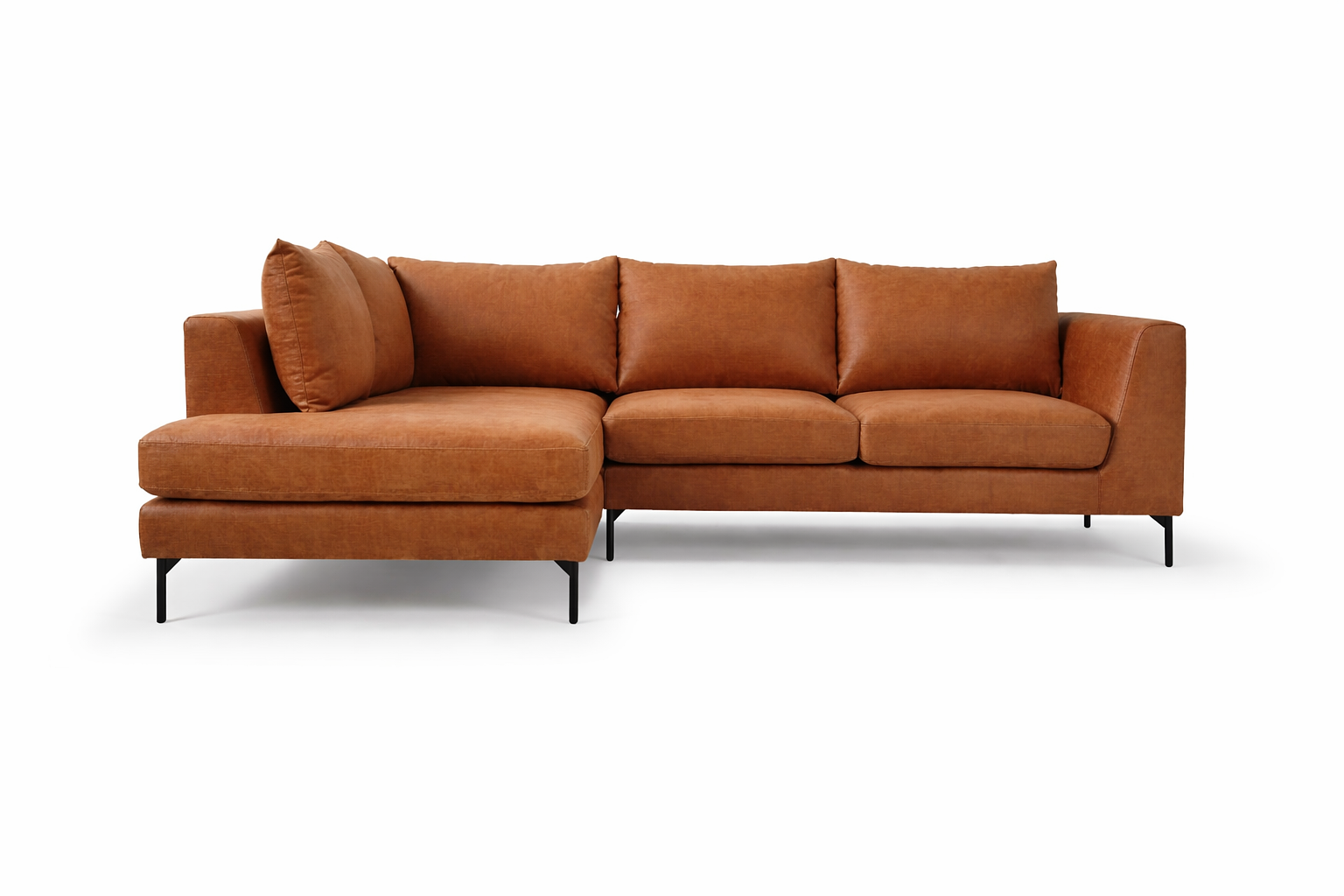 Noa Ecksofa links Soffy Cognac 0