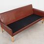 Sofa Leder Braun 1960er Jahre 13
