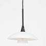 Tallerken IV LED-Pendelleuchte Milchglas Eisen 1-flammig 2