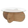 Aeris Coffee table Sapphire Oak Transparent Ø75cm 0
