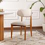 2x Lionte Dining Chair Wood Veneer White 0