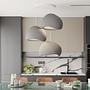 3-Flammig Wabi Sabi Claylights Pendelleuchte Beton Grau 0