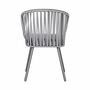 2x Gartenstuhl Textil Metall Grau 3