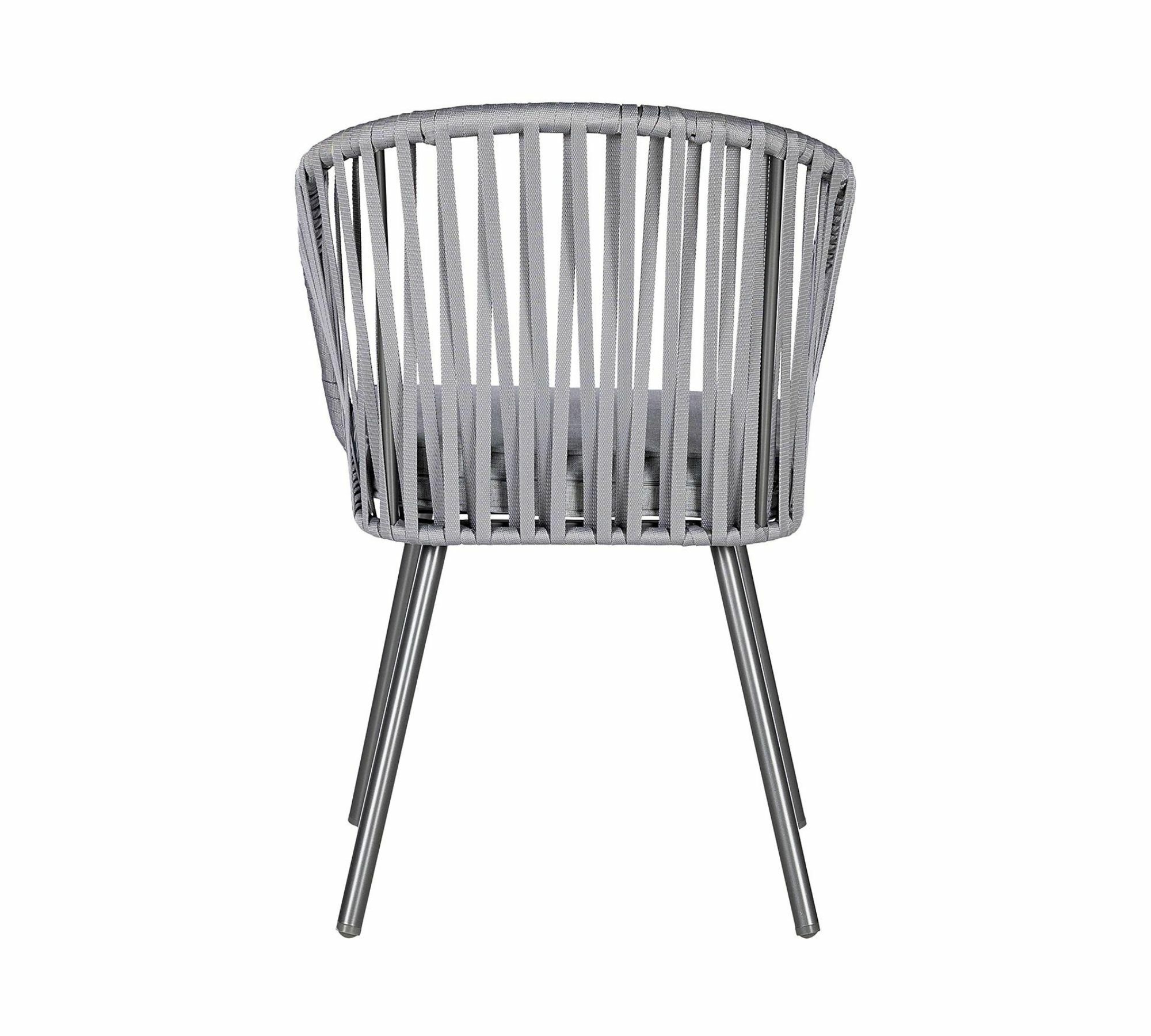 2x Gartenstuhl Textil Metall Grau 3