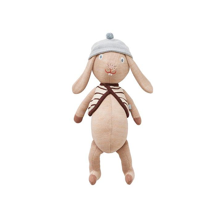 Jojo Kuscheltier Hase Baumwolle Creme 0