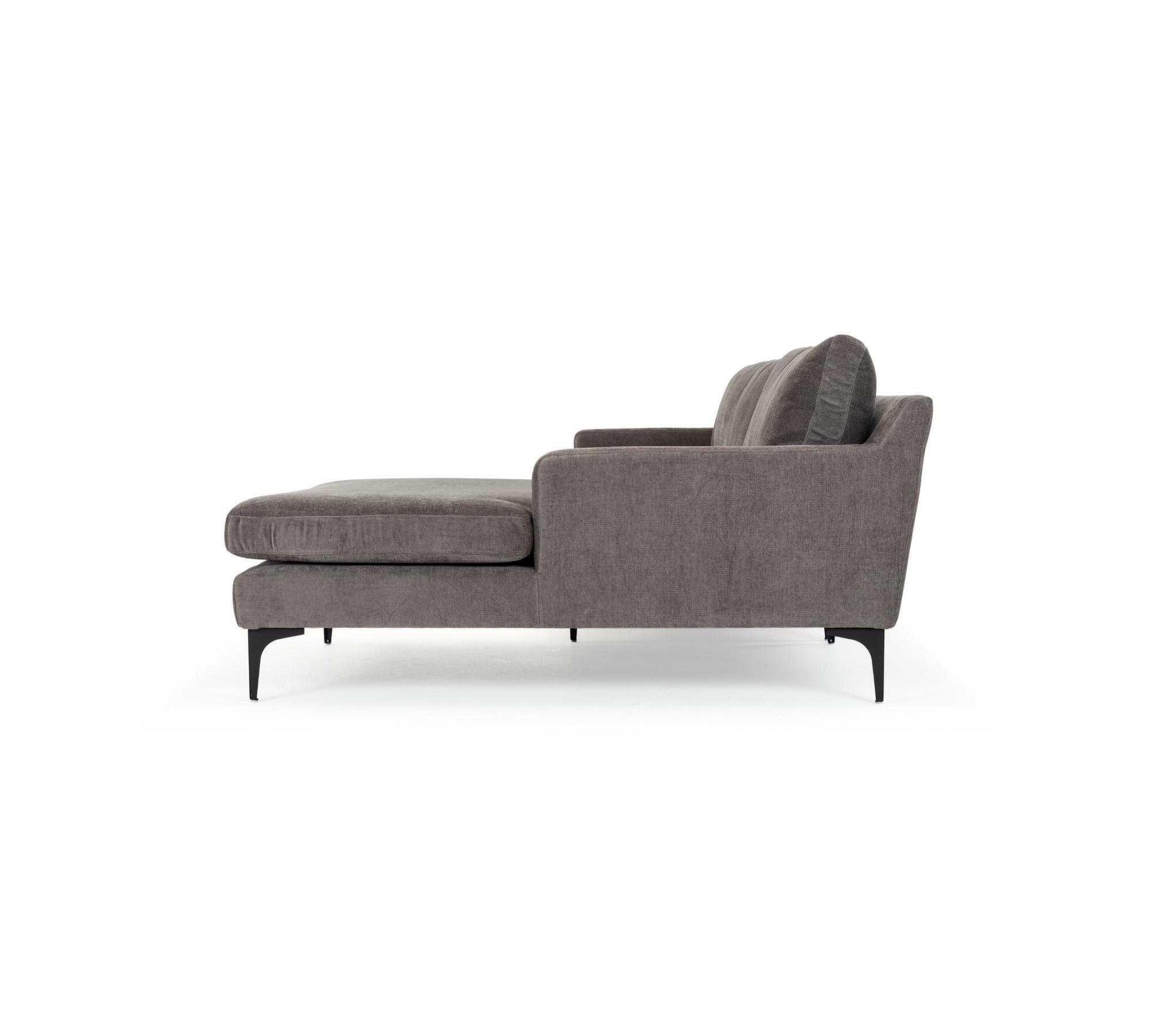 Astha Ecksofa Récamiere Rechts Danny Steel Grey 3