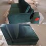 Astha 3-Sitzer Sofa Récamiere Links Velours Lux Dark Green 4