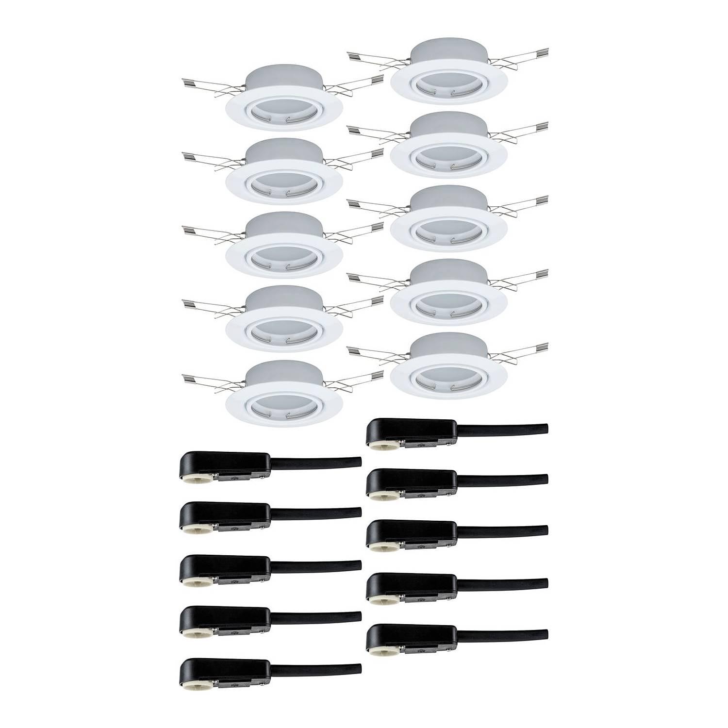 10x Einbauleuchte Weiß 4