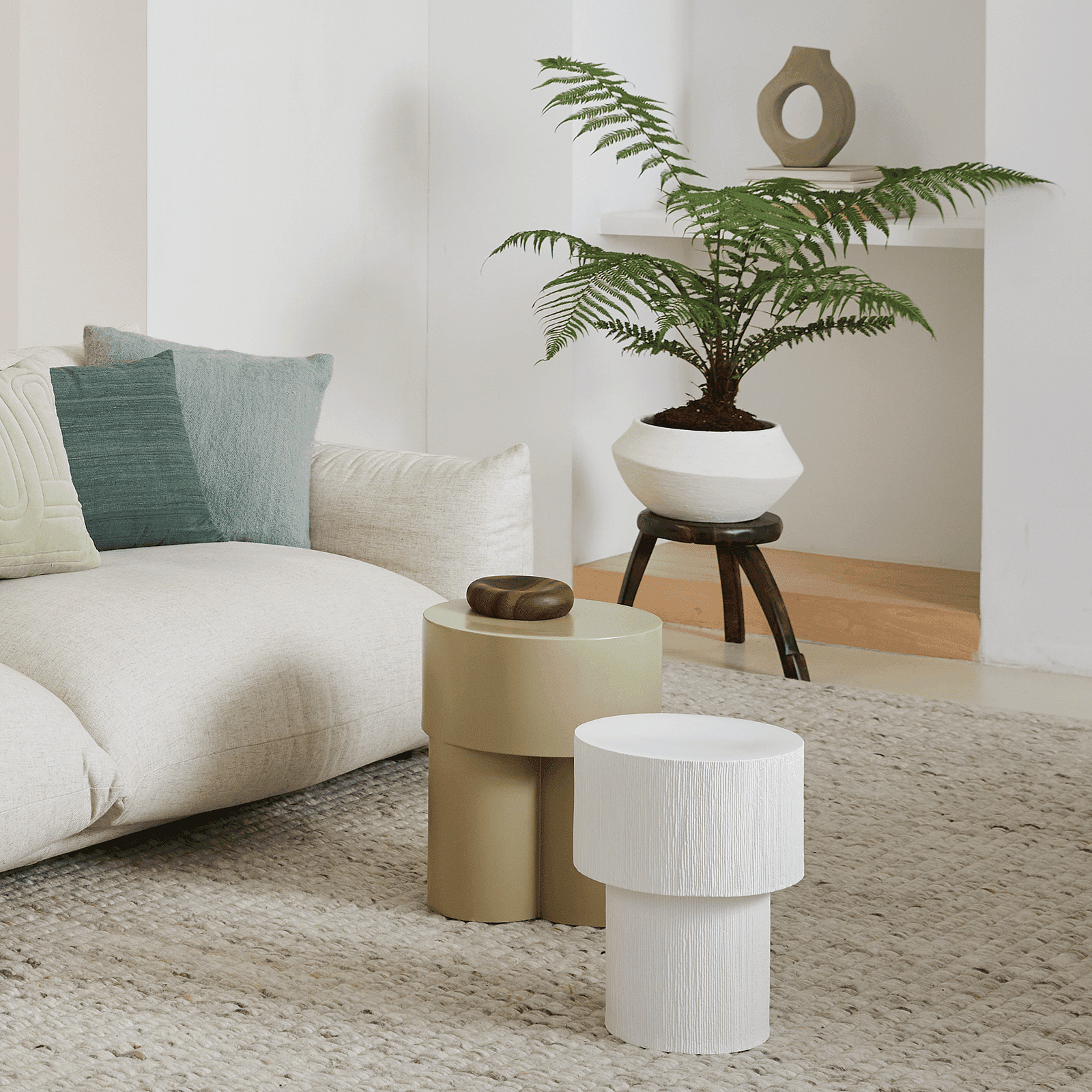 Sea Grass Wollkissen Textil Grün 2