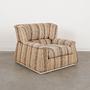 Saporiti Lounge Chair Fabric Beige Wood 1960s 10