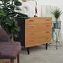 Vintage chest of drawers wood beige 1970s 2