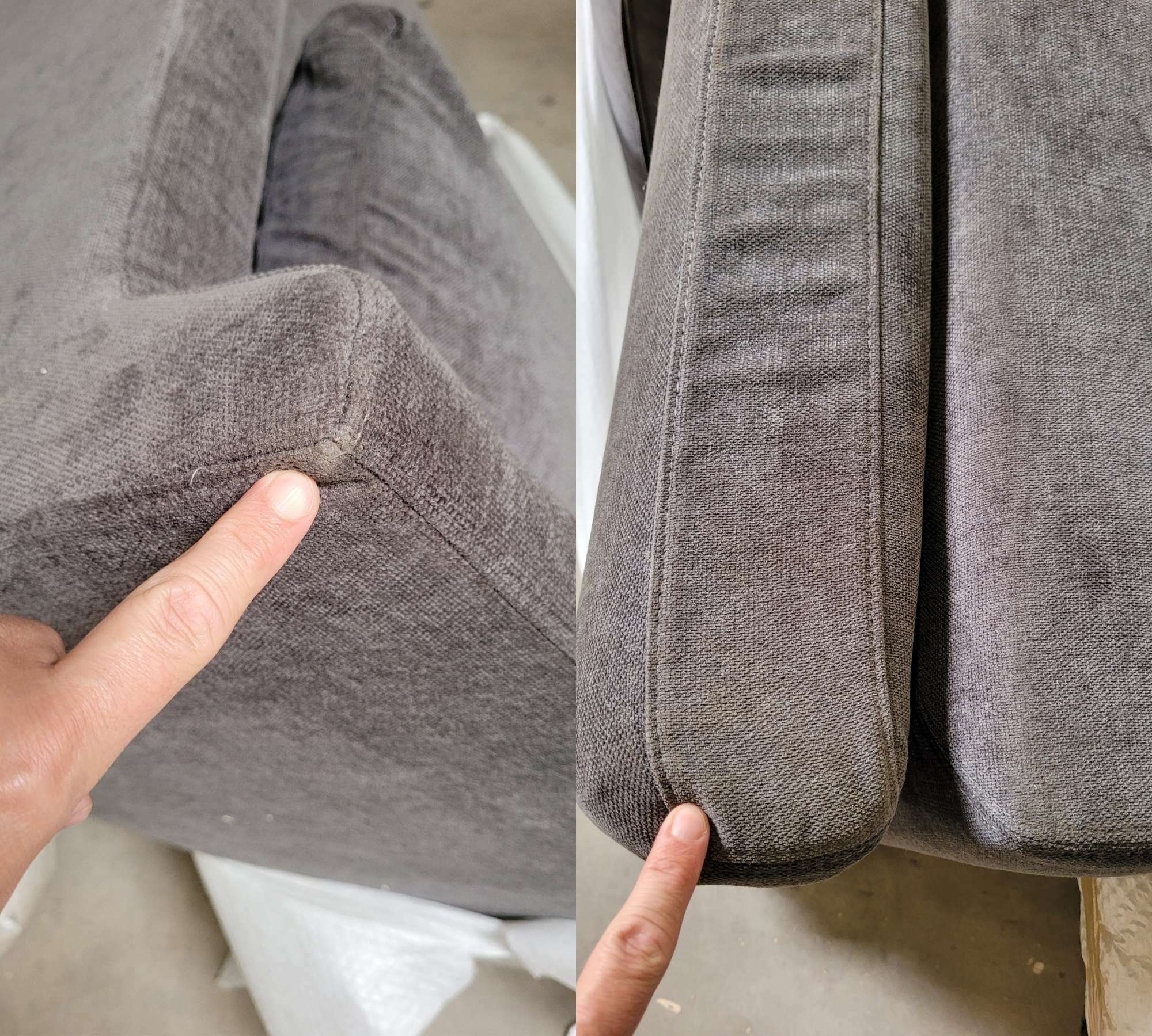 Großes Astha Sofa Récamiere Rechts Danny Steel Grey 6