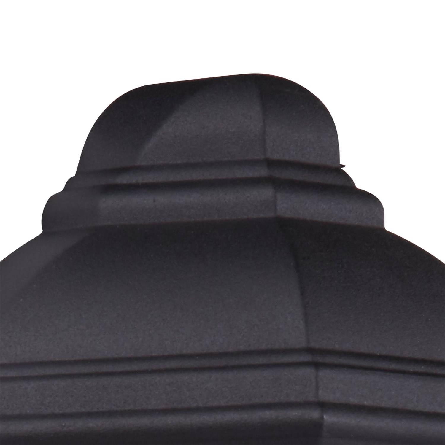 Flush Wandleuchte Klarglas Aluminium Schwarz 2