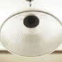 Vintage pendant lamp glass plastic grey 1970s 6