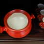 Vintage Set of Cups Ceramic Red 1960s 4