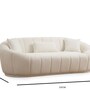 Elegantes Sofa 3-Sitzer Creme 4