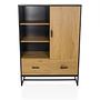 Amio H Schrank Holz Schwarz 0