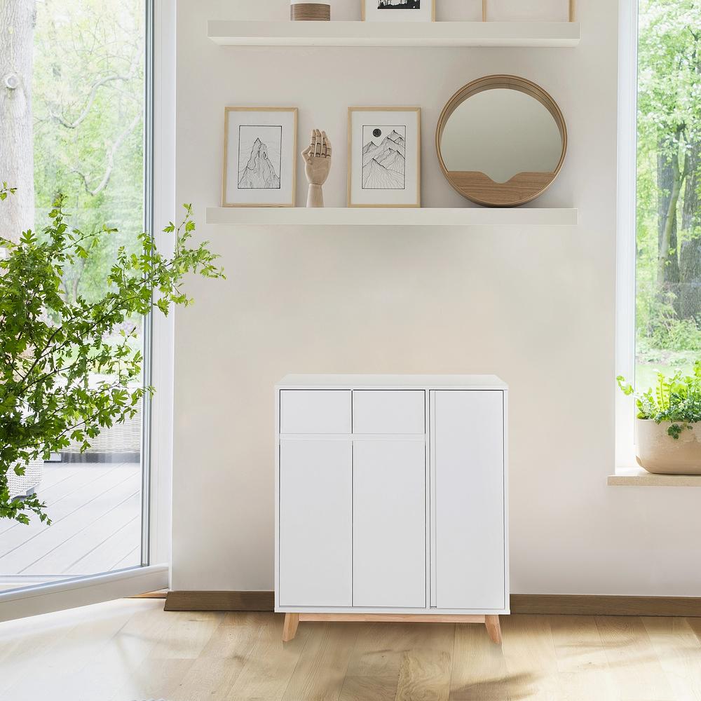 ESTHA Highboard Wood White 3