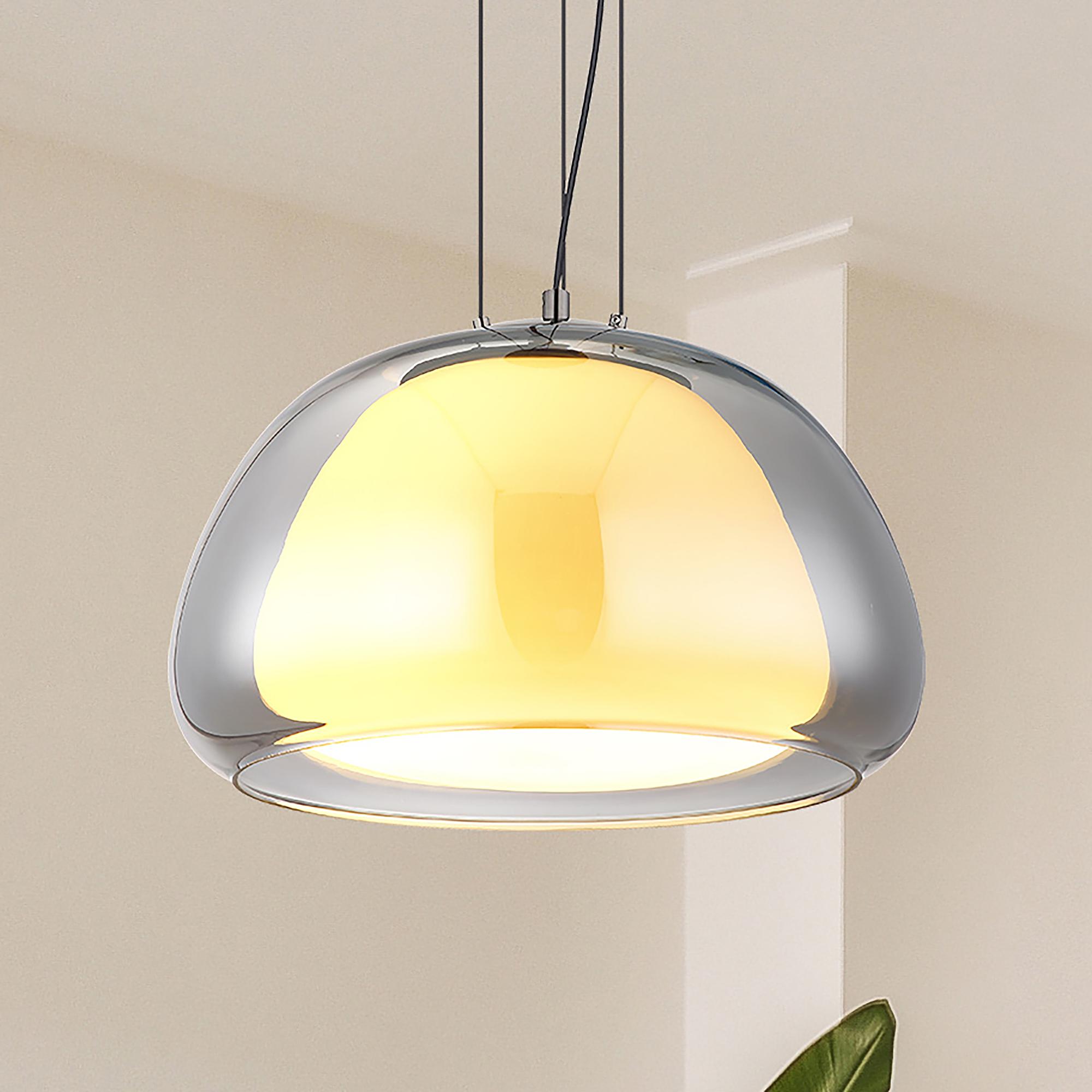 Avila LED-Pendelleuchte Rauchglas Eisen 1-flammig 1