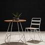 District Chrom Metall und Elm Holz Tisch
 0