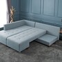 Schlafsofa Links Hellblau 1