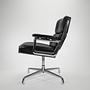 Herman Miller GS105 Chair Chrom Leder Schwarz 1