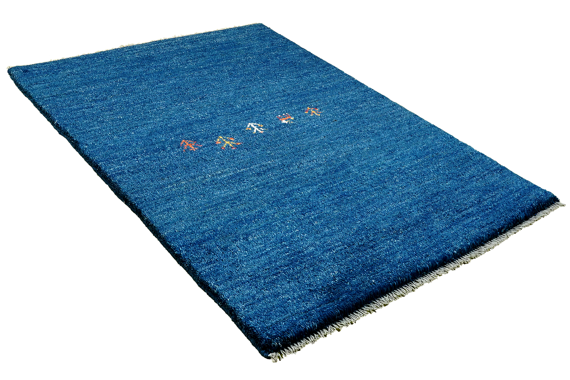 Gabbeh Teppich Wolle Blau 2