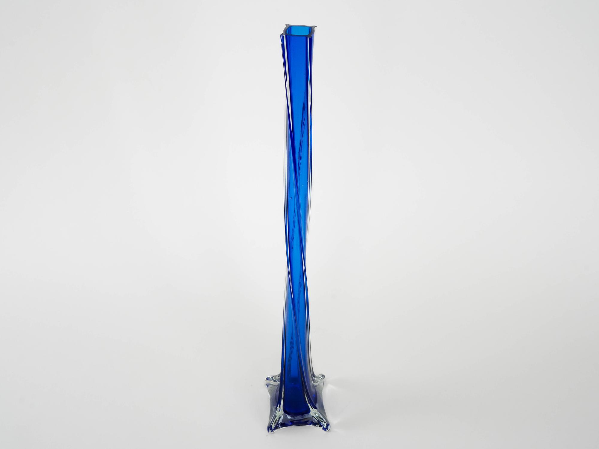 Cobalt vase blue 1970s 4
