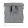 Wäschekorb Aluminium Textil Grau 2