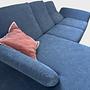 Sofa 3-Sitzer Récamiere Links Blau 0