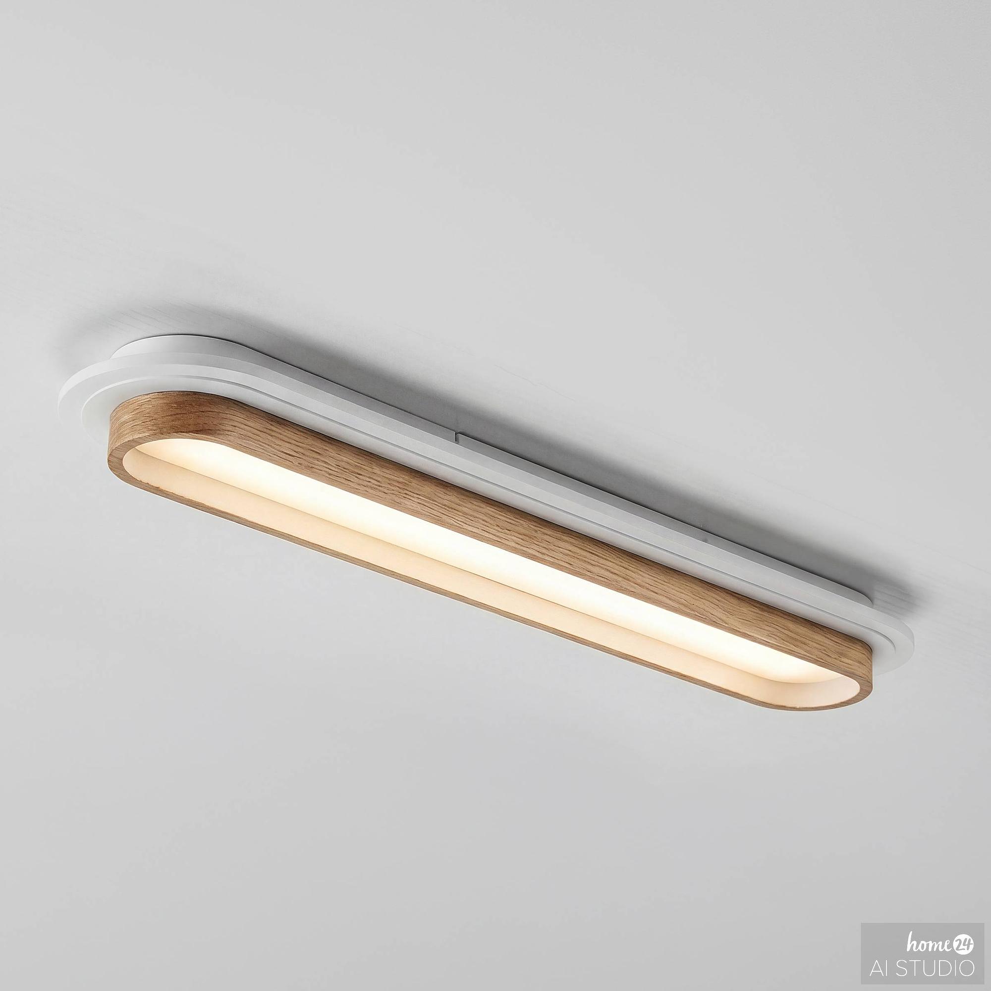 Ceiling Light Enari 1-Light Acrylic Glass Solid Pine 4