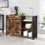 Kommode Holz Metall Graphit 3