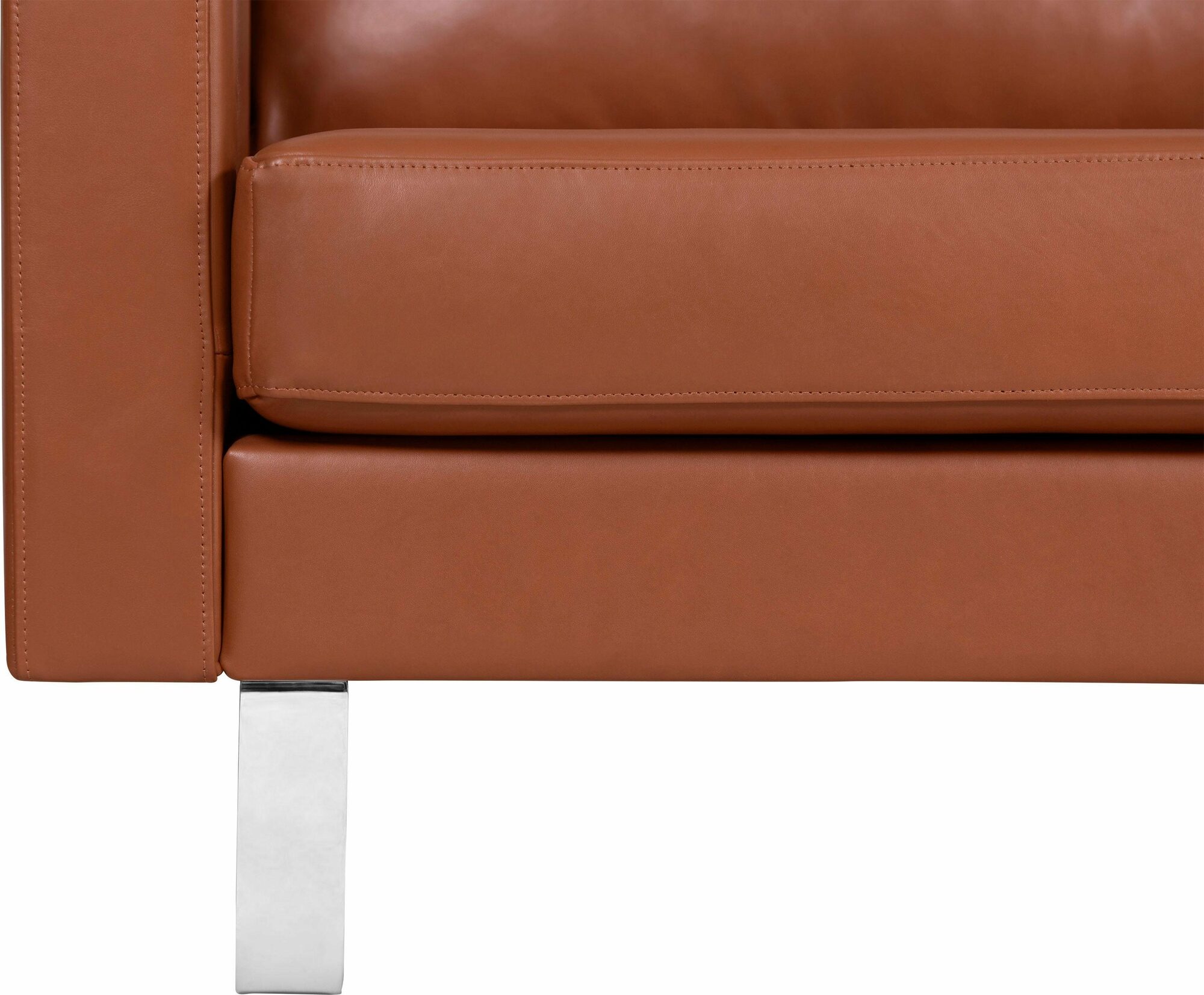 Portobello Sofa 3-Sitzer Saddle-Leder Metall Cognac 3