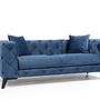 Como Sofa 2-Sitzer Blau mit schwarzen Beinen 4