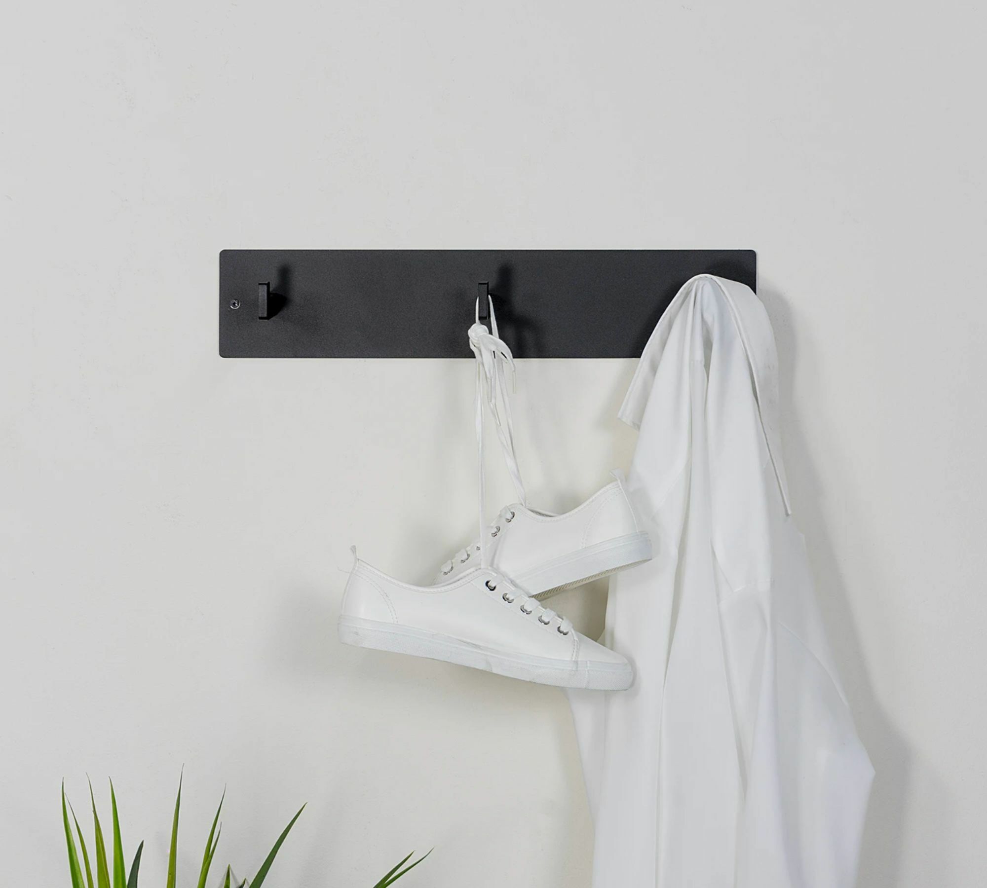 Garderobenleiste Metall Schwarz 50 cm 1