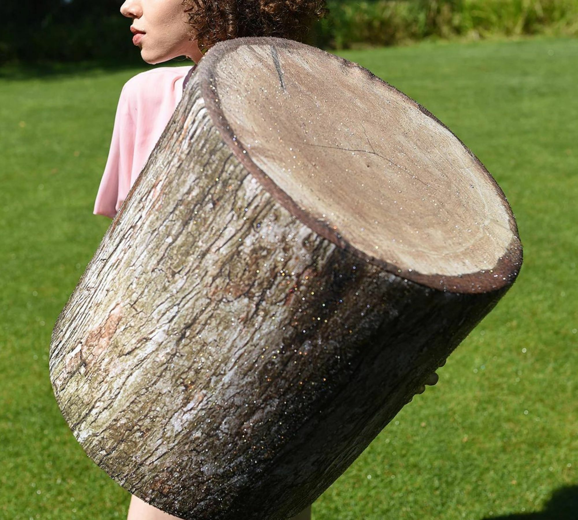 Stool Timberly Fabric Brown 2