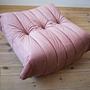 Togo Pouf Velluto Rosa Perla 2