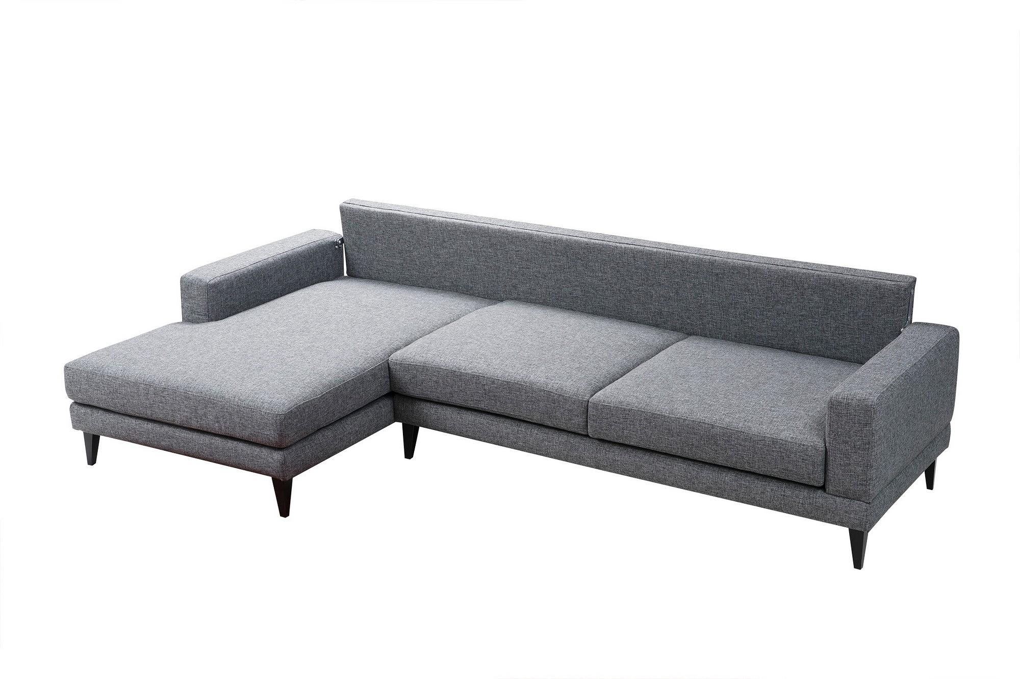 Nordic Ecksofa Links Grau 0