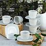 12x Kaffeetassen Square Porzellan Weiß 2