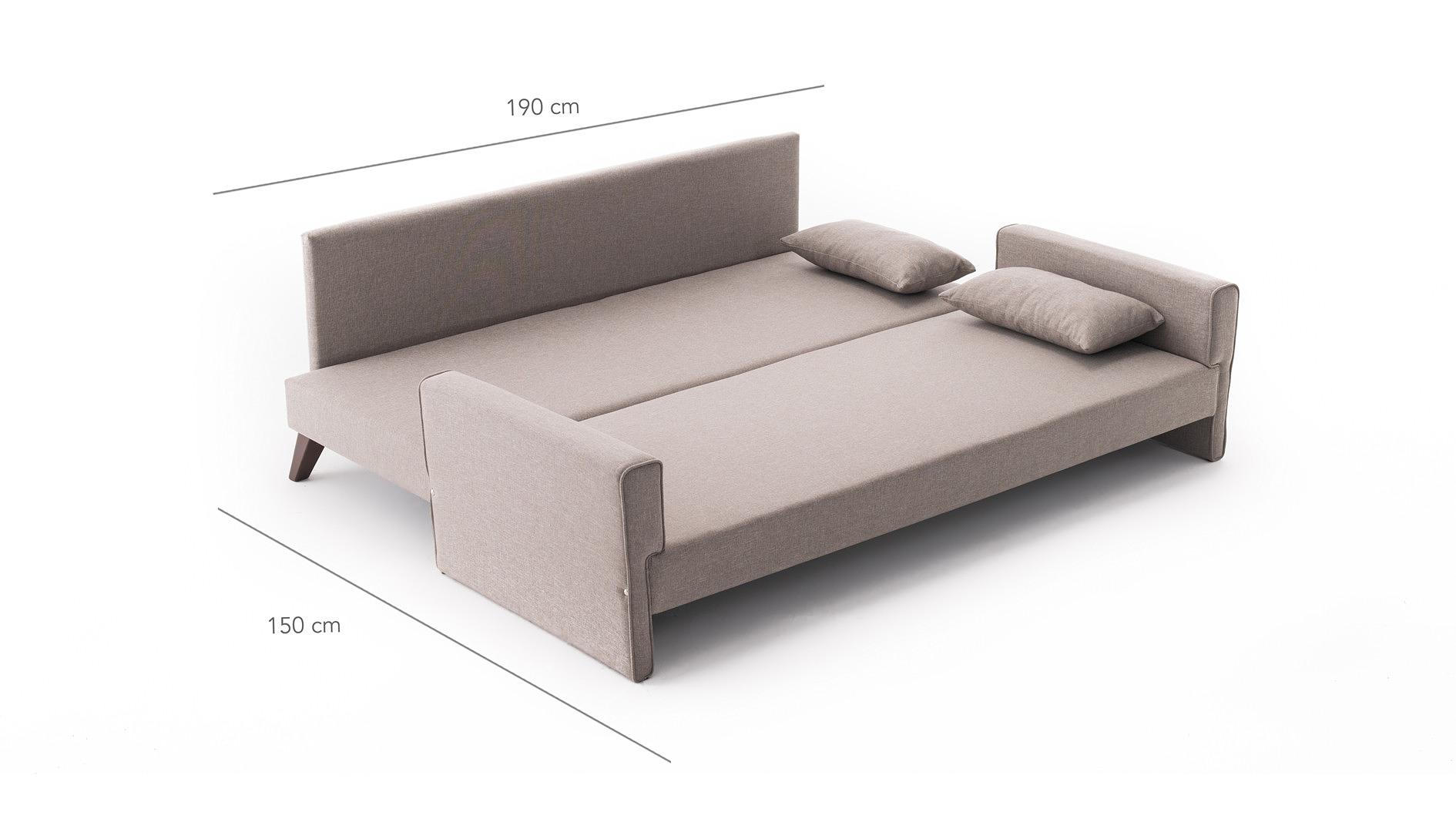 Bella Schlafsofa 3-Sitzer Creme 4