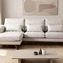 Ecksofa Japandi 3-Sitzer Beige 4