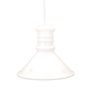 Vintage Pendant Lamp Glass White 1970s 0