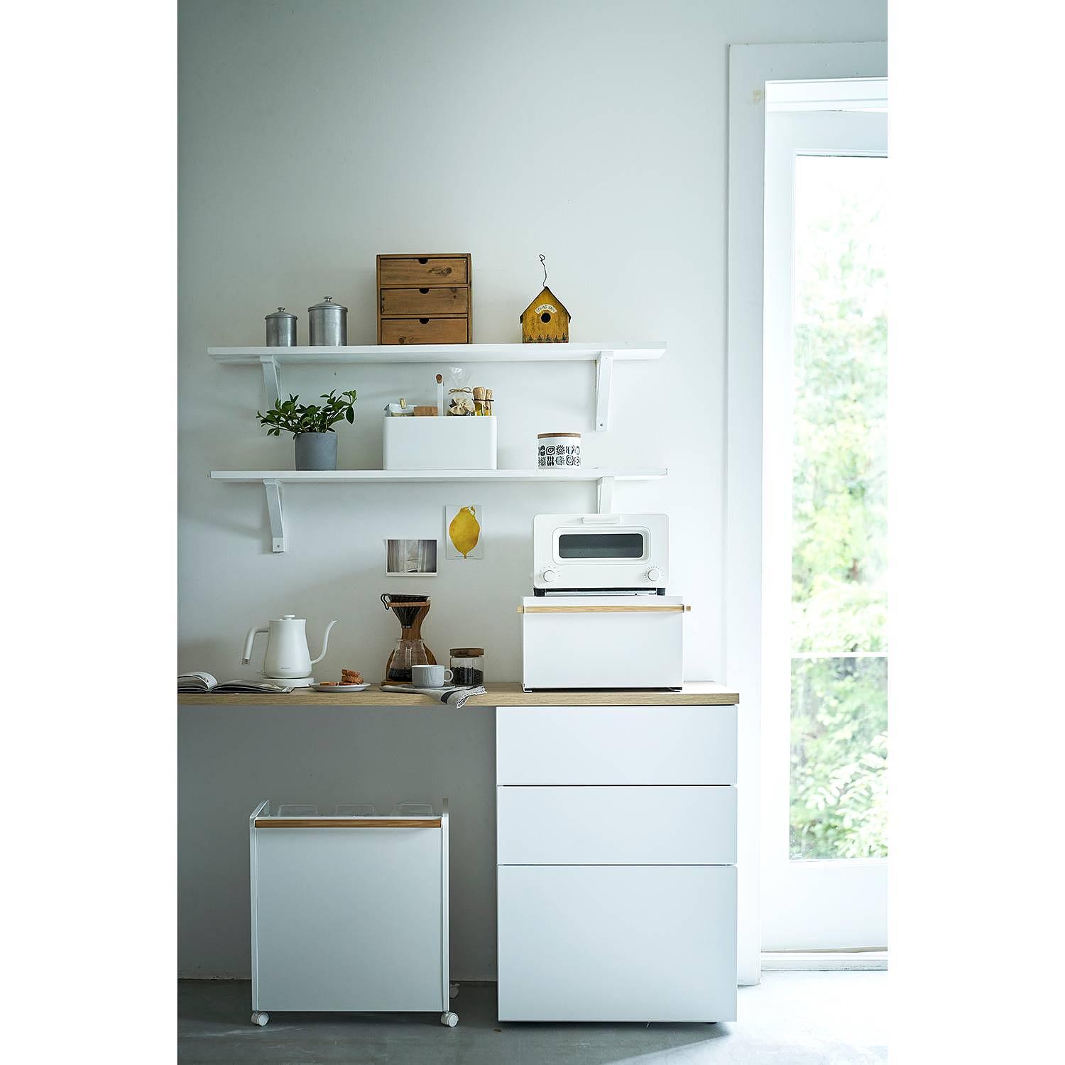 Brotkasten Tosca Stahl / Esche Weiß 2