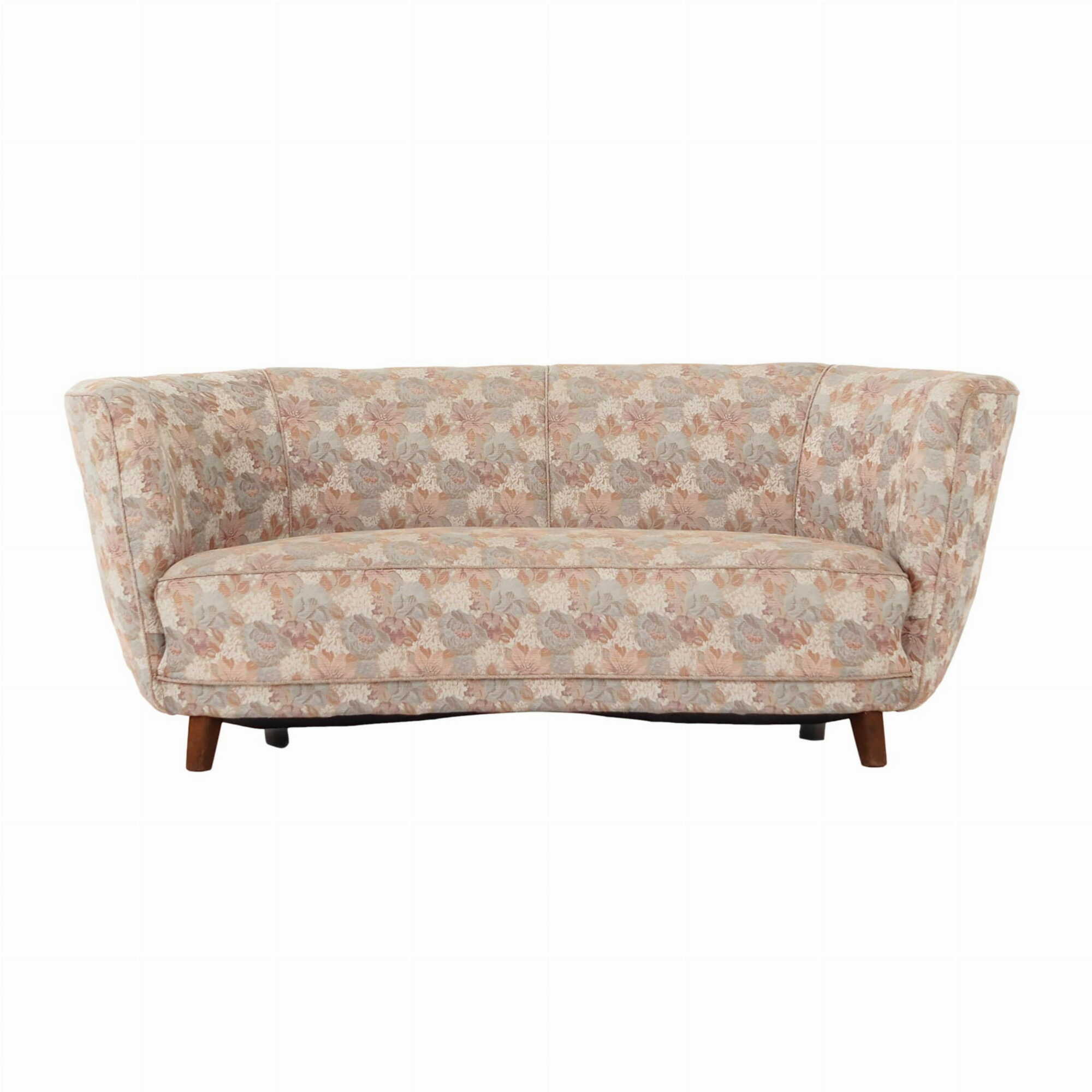 Vintage Sofa Beechwood Textile Multicolored 1970s 0