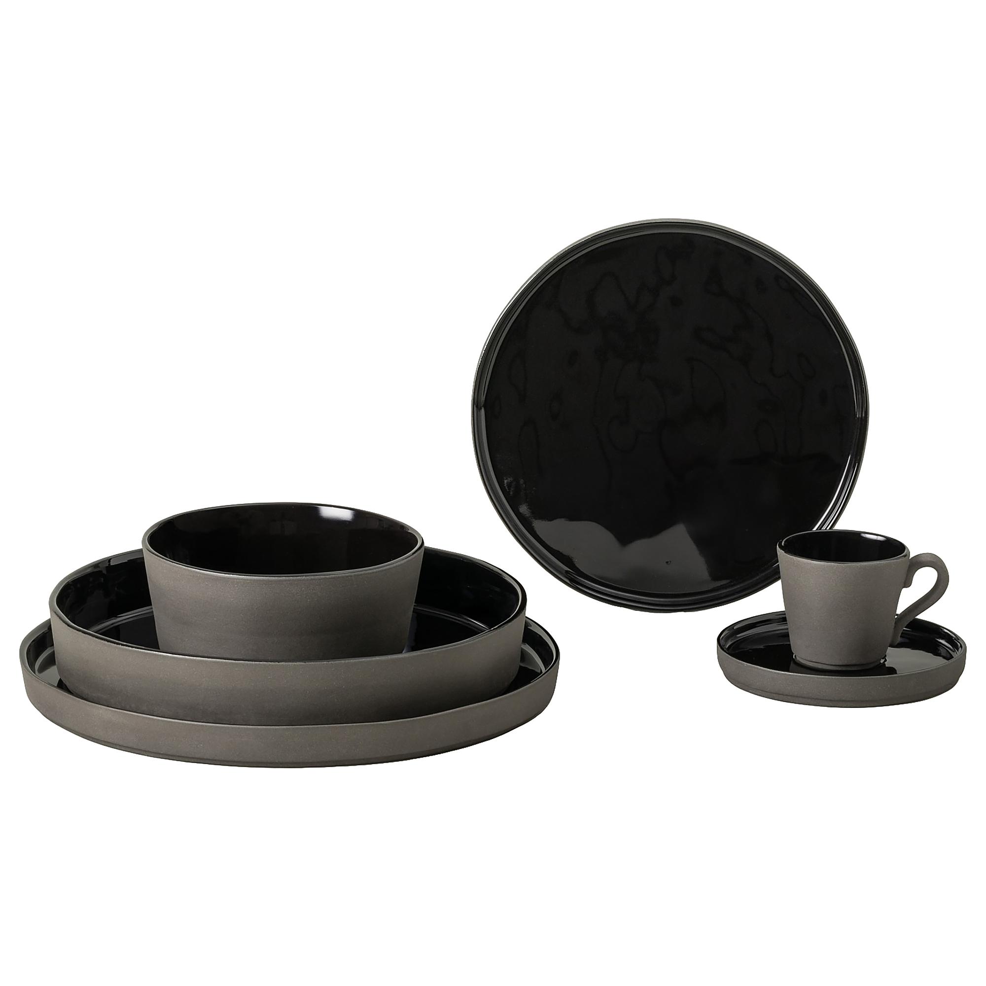 Lagoa Eco Typ B Kombiservice 5-Teilig Keramik Taupe Schwarz 1