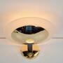 Vintage Wandleuchte Glas Metall Gold 1980er Jahre 1