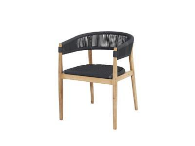 Miara Garden Chair Textile Anthracite 60x58x76 cm 0