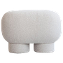 Big Foot Bench Petit Stool Off White Bouclé 0